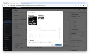 Screenshot van de plugin interface.