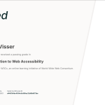 Mijn WCAG certificaat.