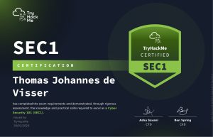 My SEC1 certificate.