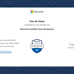 My AZ-900 certificate.