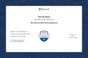 My AZ-900 certificate.